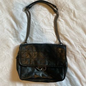 Zara Faux Leather Purse with Chain Detail